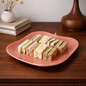 Elegant Coral Russel wright by Steubenville Square Platter